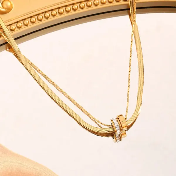 Gold_Double_Layer_Necklace_For_Women